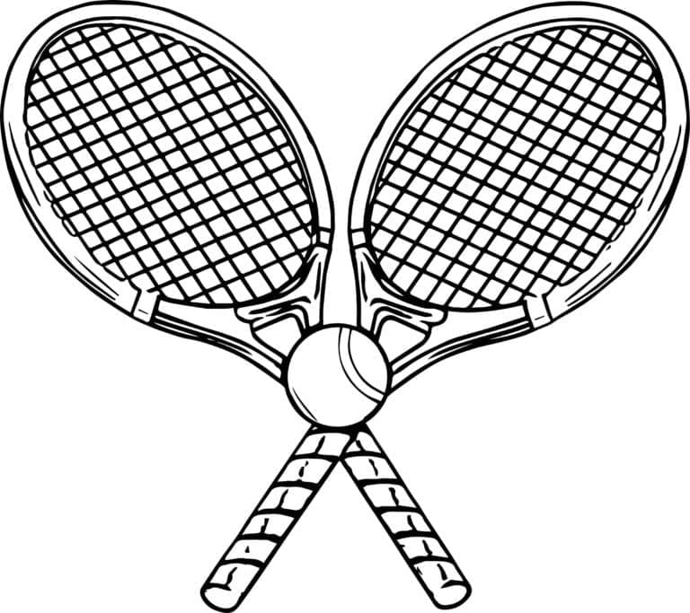Ücretsiz Tenis Yazdır Boyama Sayfası