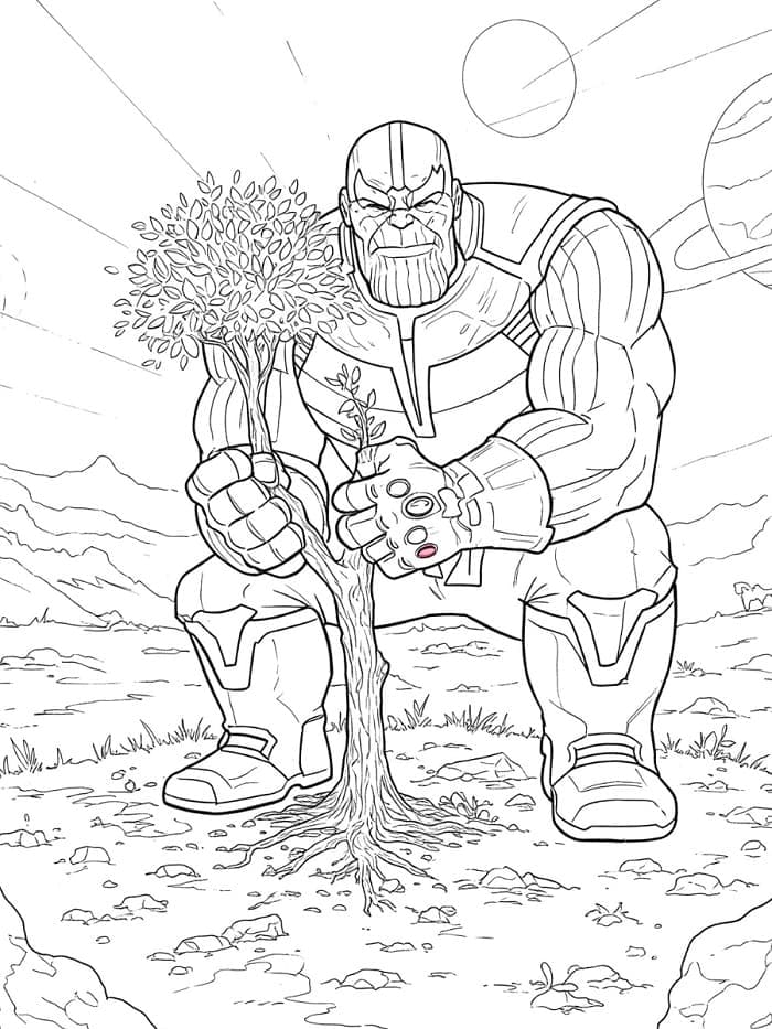 Ücretsiz Thanos Boyama Sayfası