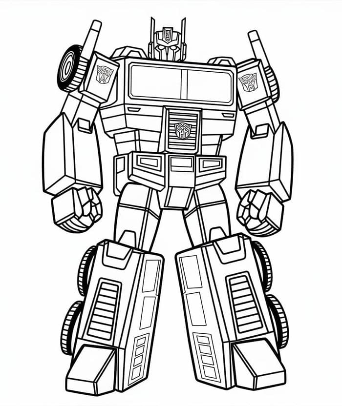 Ücretsiz Transformers Boyama Sayfası