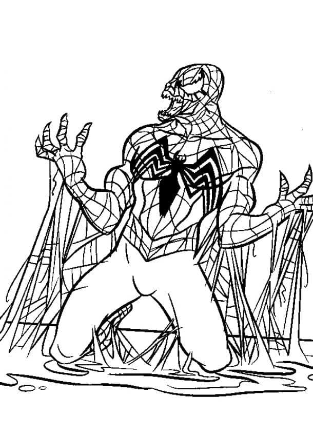 Ücretsiz Venom Resmi Boyama Sayfası