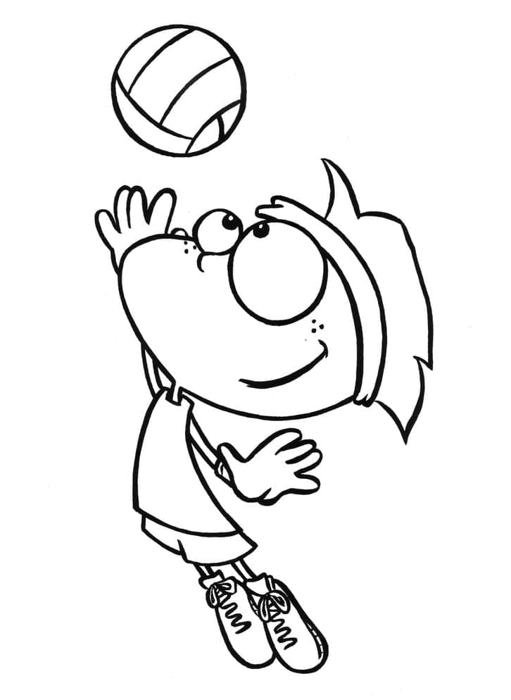 Ücretsiz Voleybol Baskı Boyama Sayfası