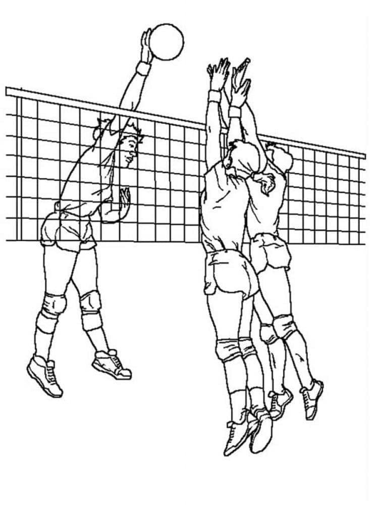 Ücretsiz Voleybol Resmi Boyama Sayfası