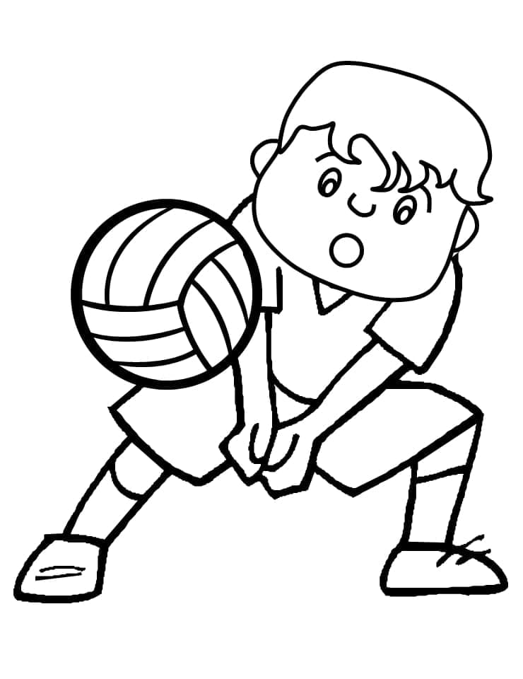 Ücretsiz Voleybol Yazdırılabilir Boyama Sayfası