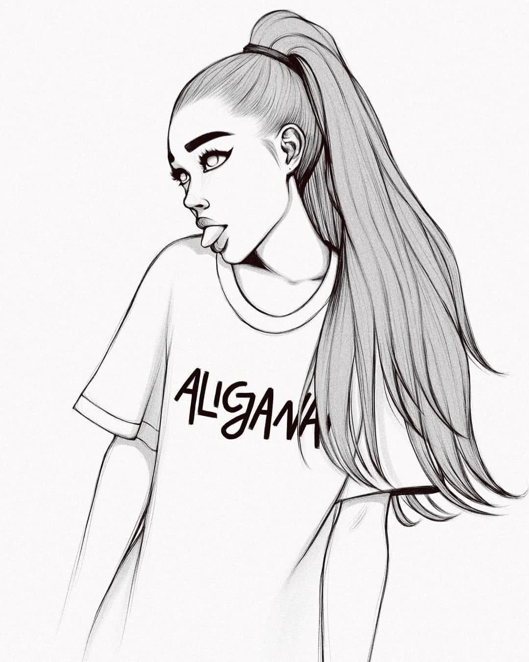 Ücretsiz Yazdırılabilir Ariana Grande Boyama Sayfası