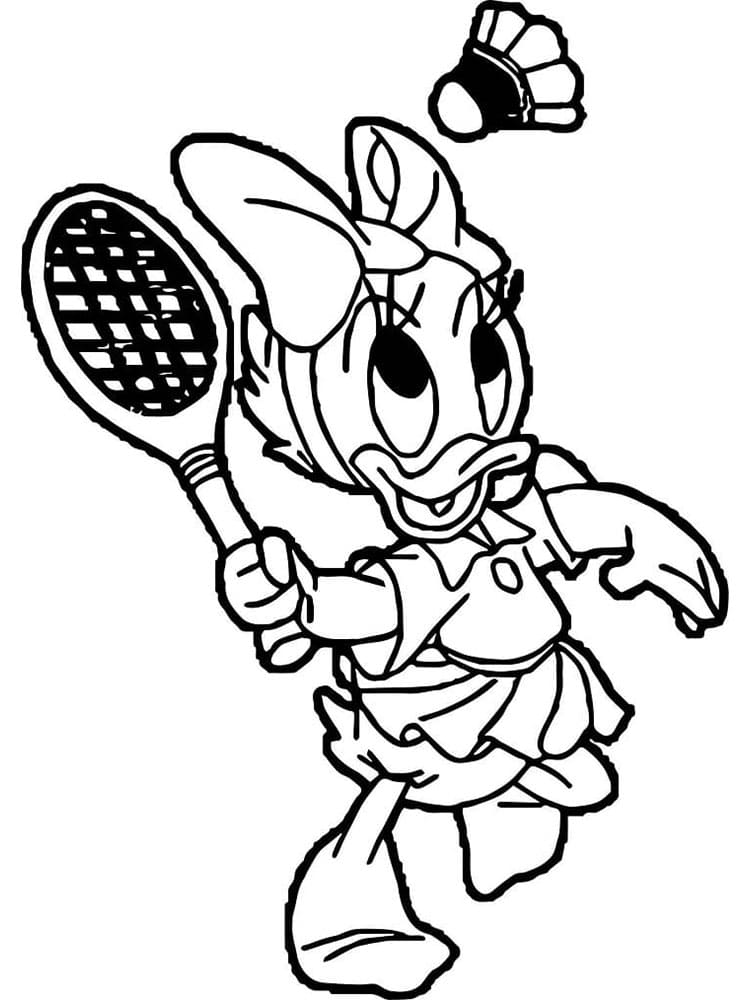 Ücretsiz Yazdırılabilir Badminton Boyama Sayfası