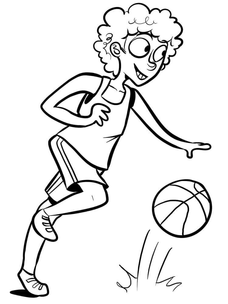 Ücretsiz Yazdırılabilir Basketbol Boyama Sayfası