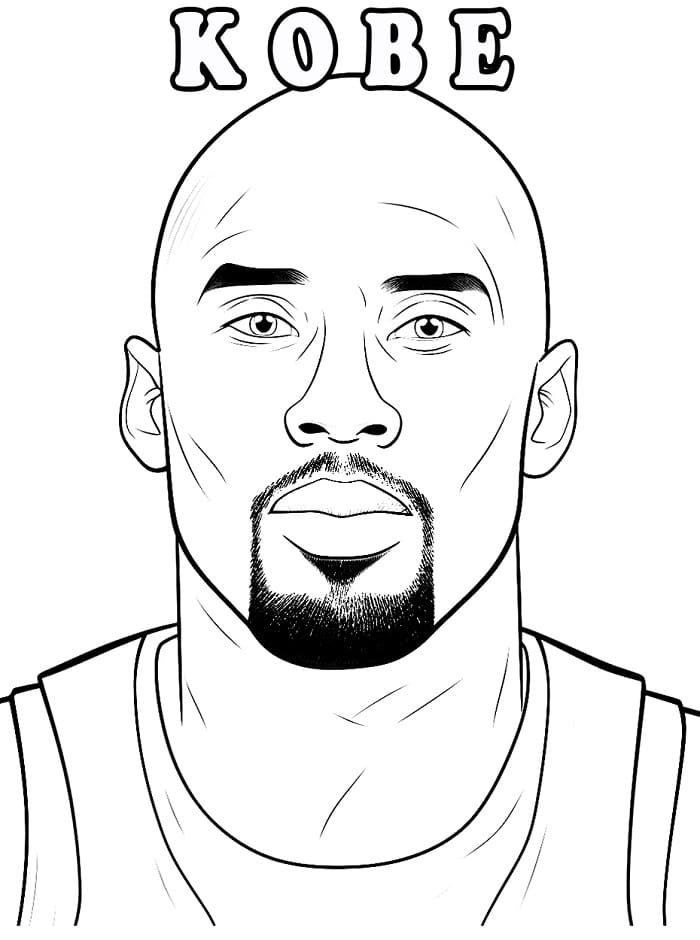 Ücretsiz Yazdırılabilir Kobe Bryant Boyama Sayfası