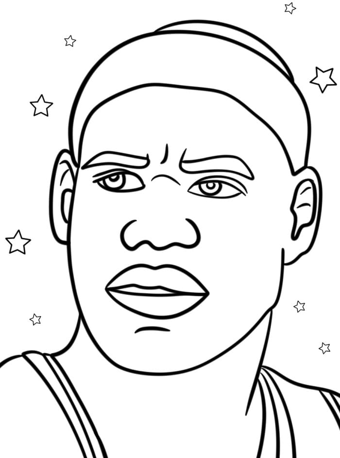Ücretsiz Yazdırılabilir LeBron James Boyama Sayfası