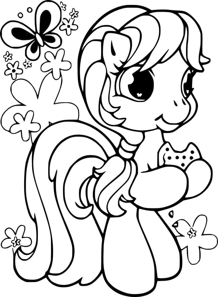 Ücretsiz Yazdırılabilir My Little Pony Boyama Sayfası