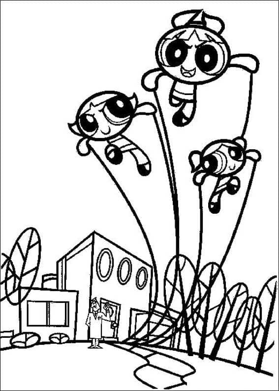 Ücretsiz Yazdırılabilir Powerpuff Girls Boyama Sayfası