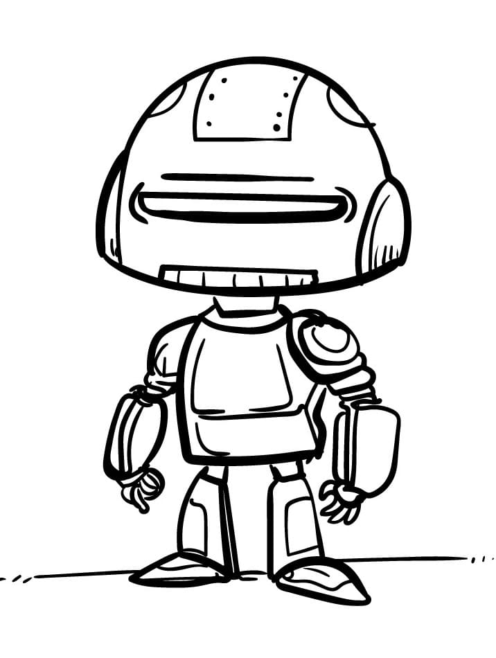Ücretsiz Yazdırılabilir Robot Boyama Sayfası