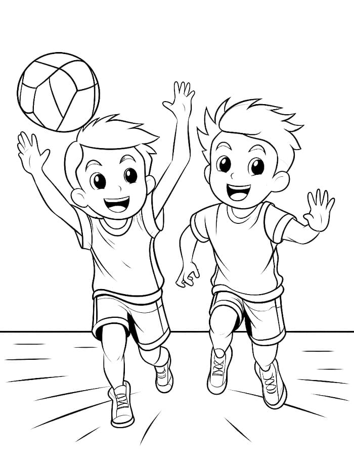 Ücretsiz Yazdırılabilir Voleybol Boyama Sayfası