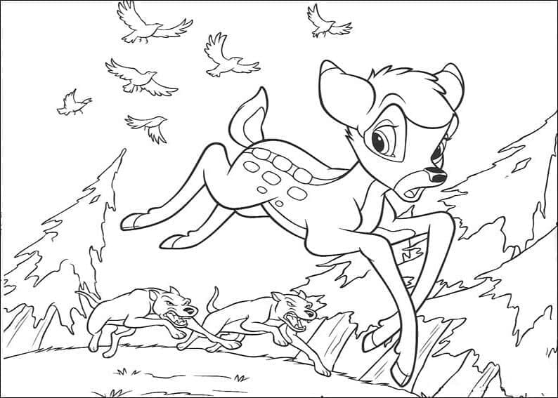 Ücretsiz Yazdırılacak Bambi Boyama Sayfası