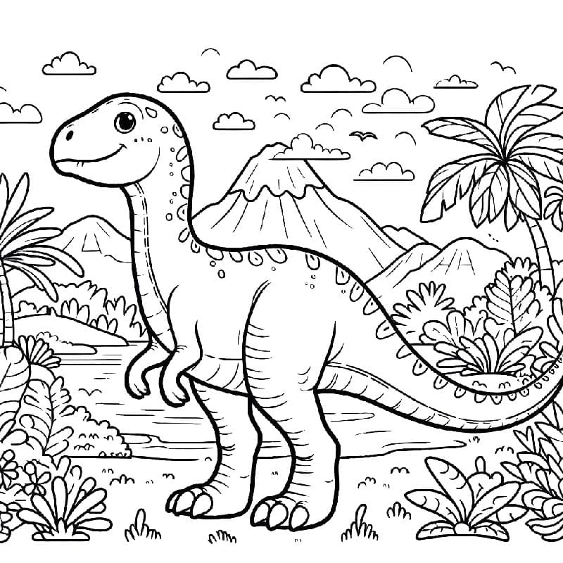 Ücretsiz Yazdırılacak Dinozor Boyama Sayfası