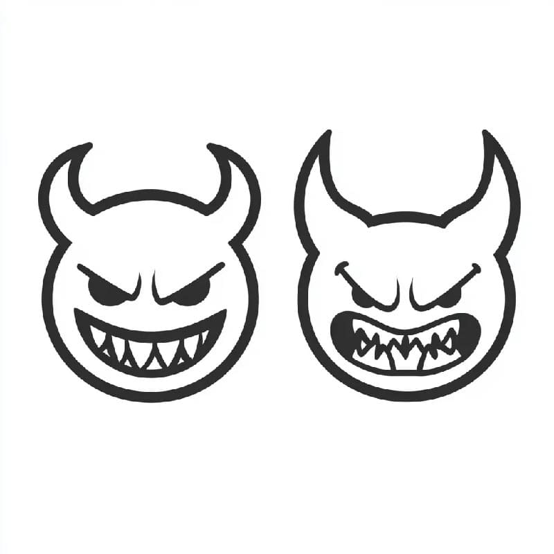Ücretsiz Yazdırılacak Emoji Boyama Sayfası