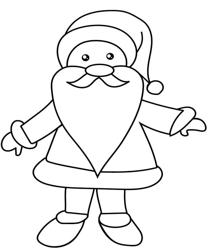 Ücretsiz baskıya uygun Noel Baba Boyama Sayfası