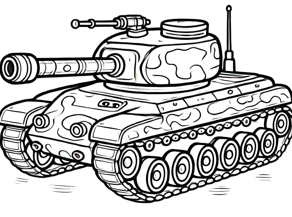 Ücretsiz çıktı alınabilir tank Boyama Sayfası