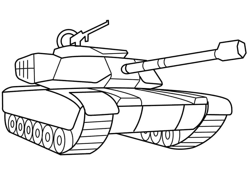 Ücretsiz tank görseli Boyama Sayfası