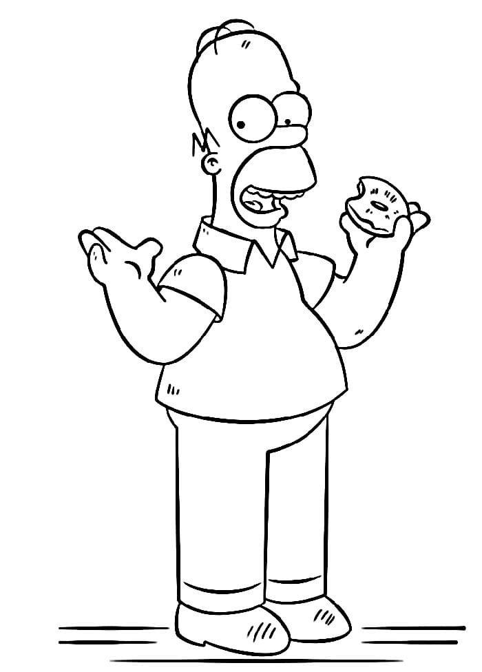 Ücretsiz yazdır Simpsonlar Boyama Sayfası