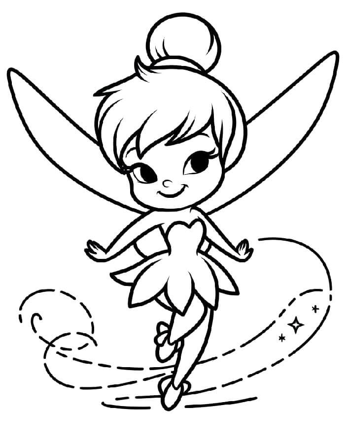 Ücretsiz yazdır Tinkerbell Boyama Sayfası