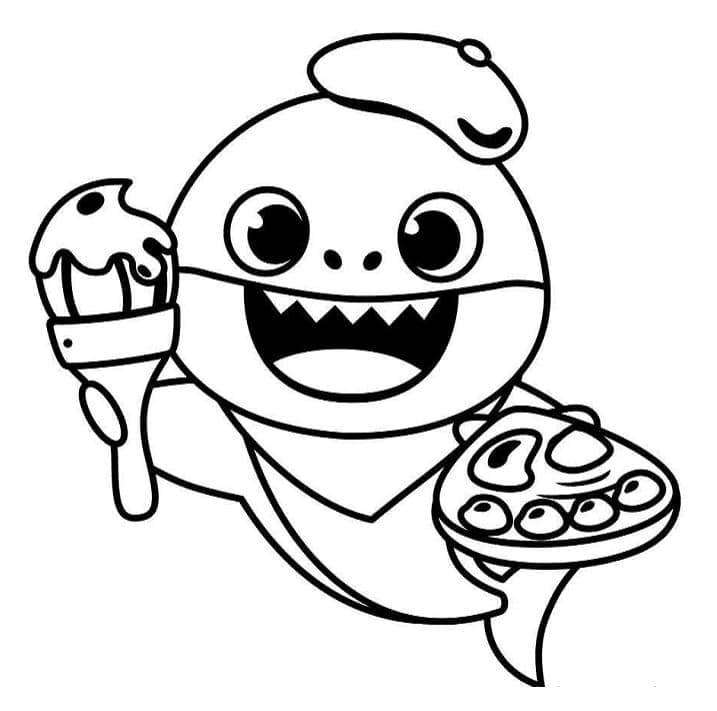 Baby Shark Boyama Sayfaları