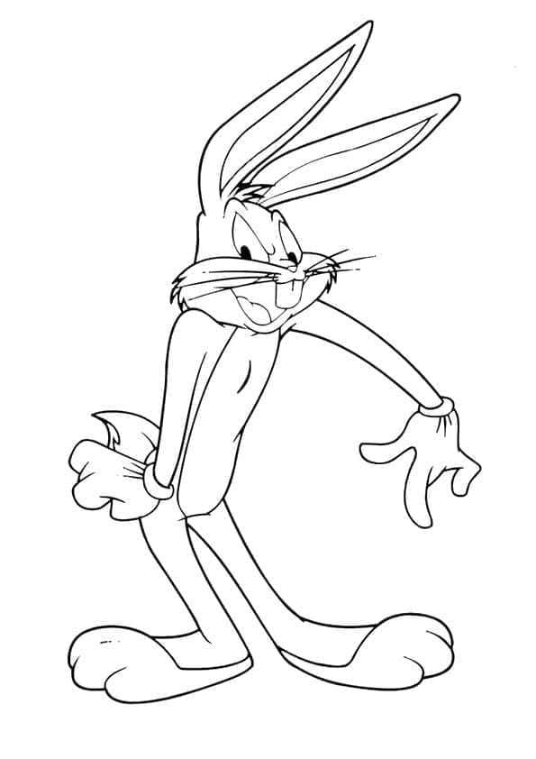 Ücretsiz yazdırılabilir Bugs Bunny Boyama Sayfası