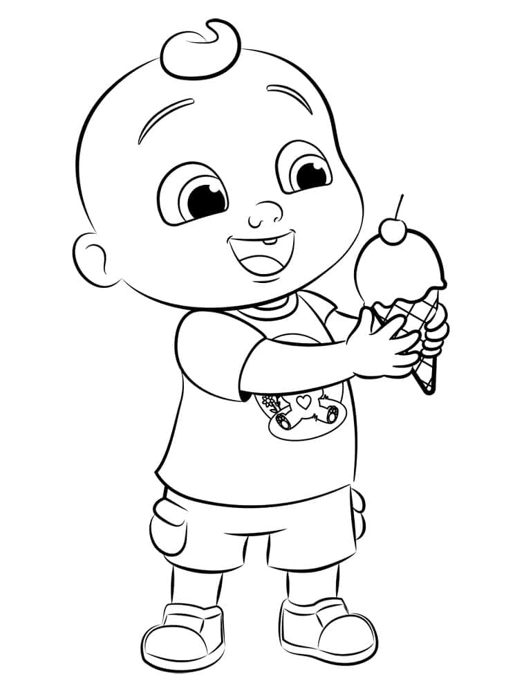 Ücretsiz yazdırılabilir Cocomelon Boyama Sayfası