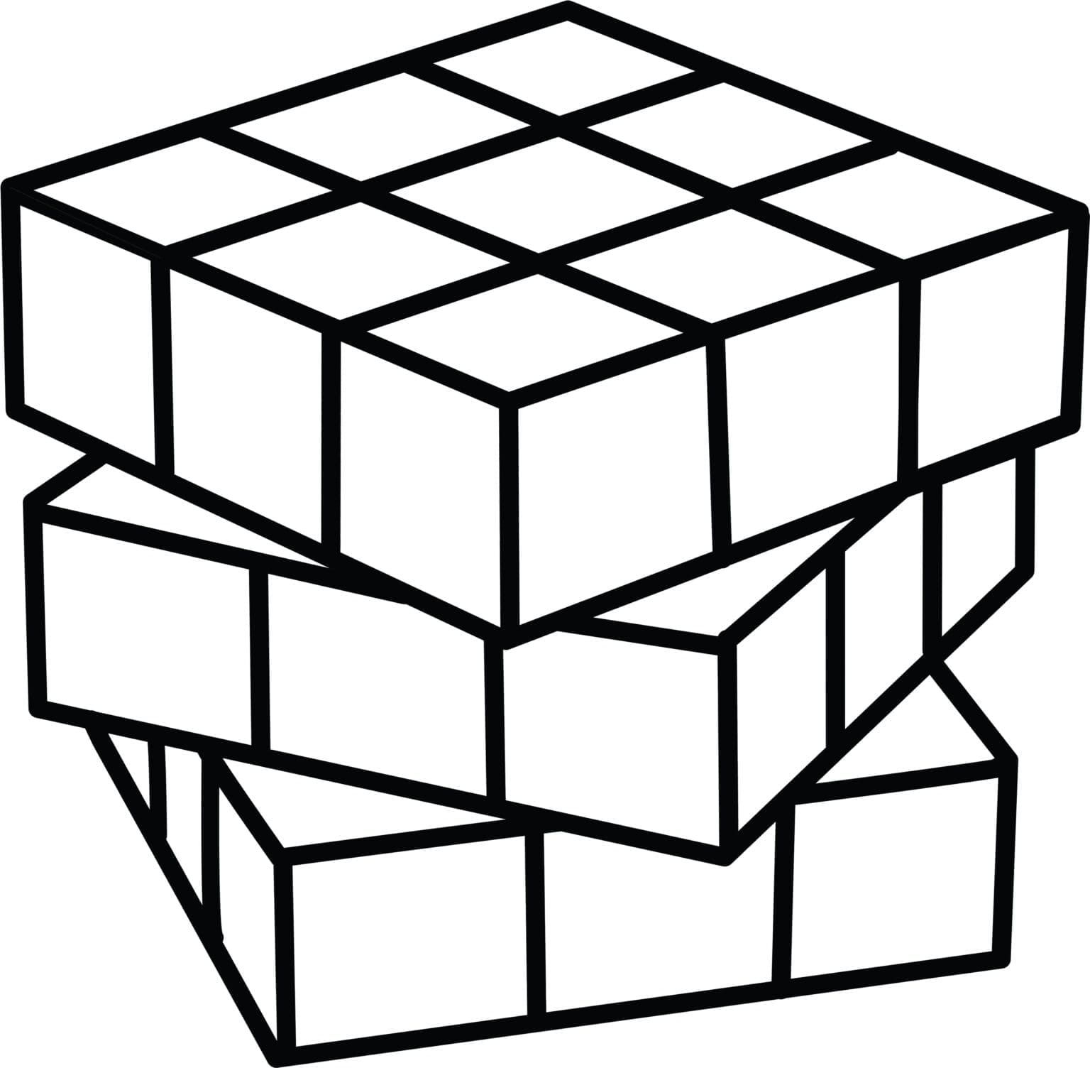Rubik Boyama Sayfaları