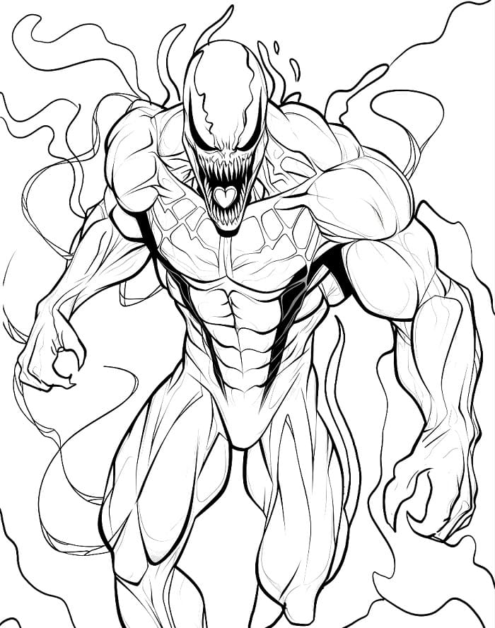 Venom Baskısı Boyama Sayfası