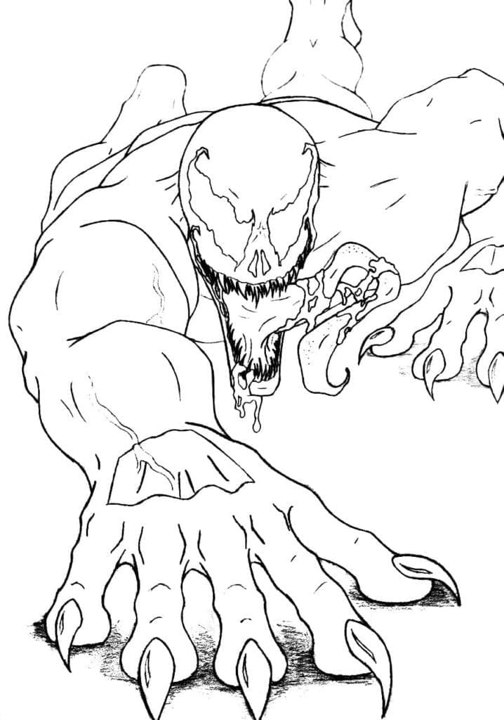 Venom Yazdırılabilir Boyama Sayfası