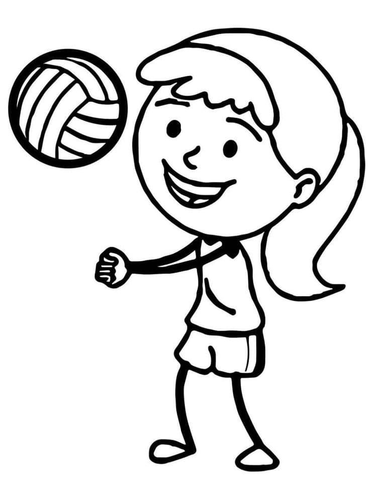 Voleybol Sporu Boyama Sayfası