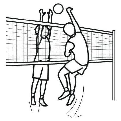 Voleybol Ücretsiz Görsel Boyama Sayfası