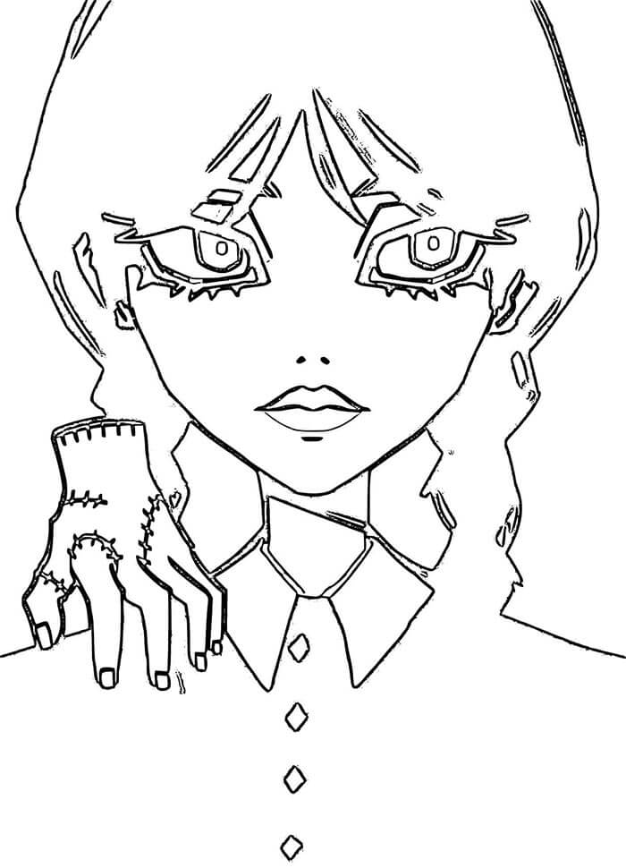 Wednesday Addams Boyama Sayfası