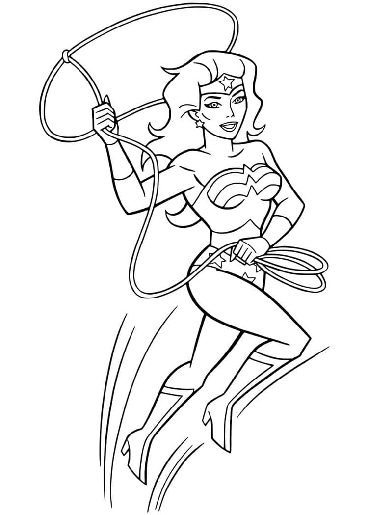 Wonder Woman Baskı Görseli Boyama Sayfası