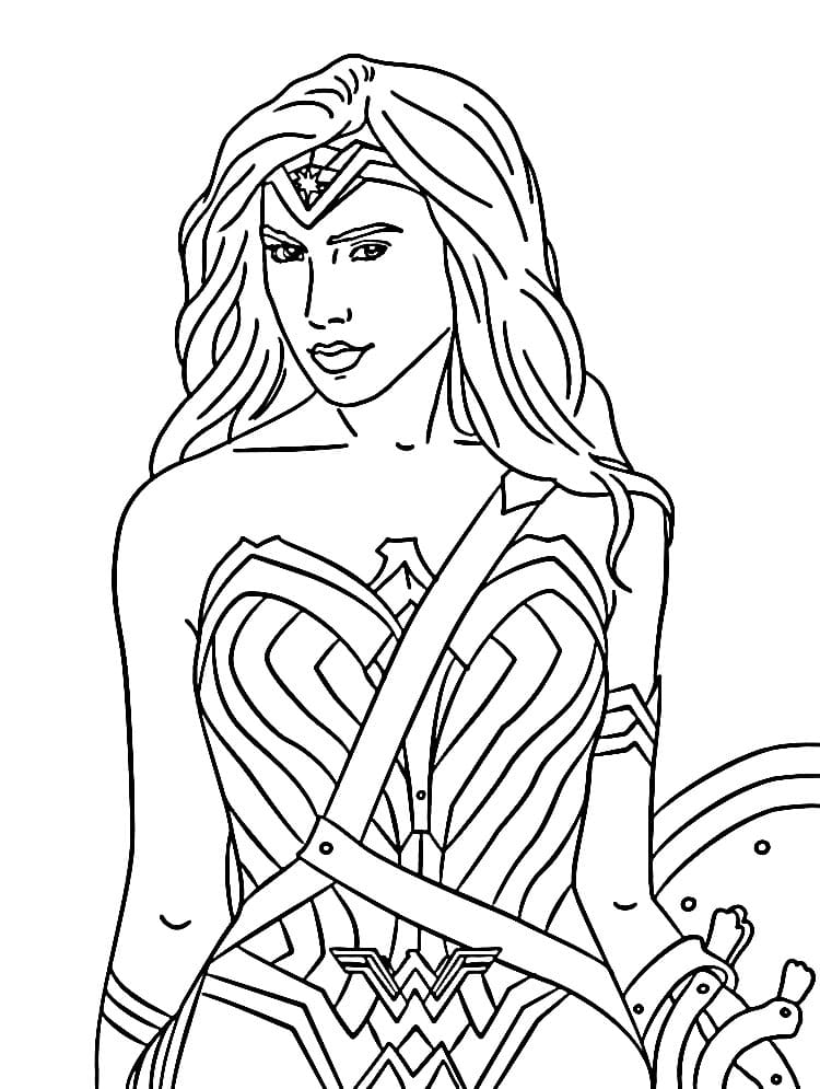 Wonder Woman Çizimi Bedava Boyama Sayfası