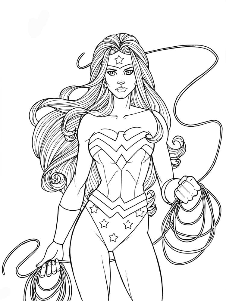 Wonder Woman DC Dünyasında Boyama Sayfası