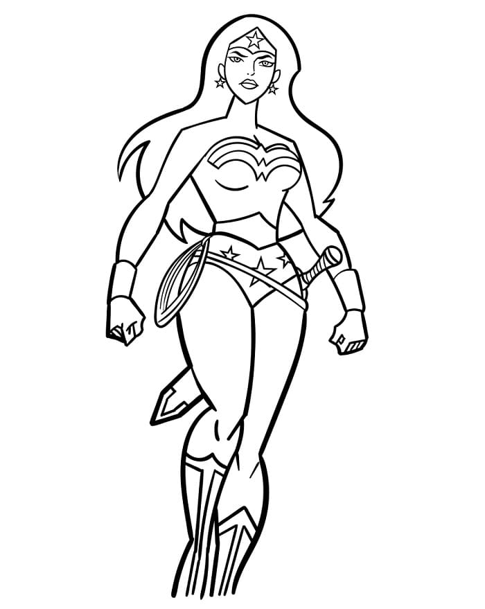 Wonder Woman Süper Güçleri Boyama Sayfası