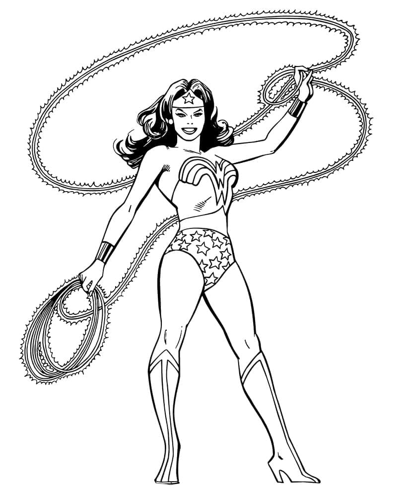 Wonder Woman Ücretsiz Çizimi Boyama Sayfası