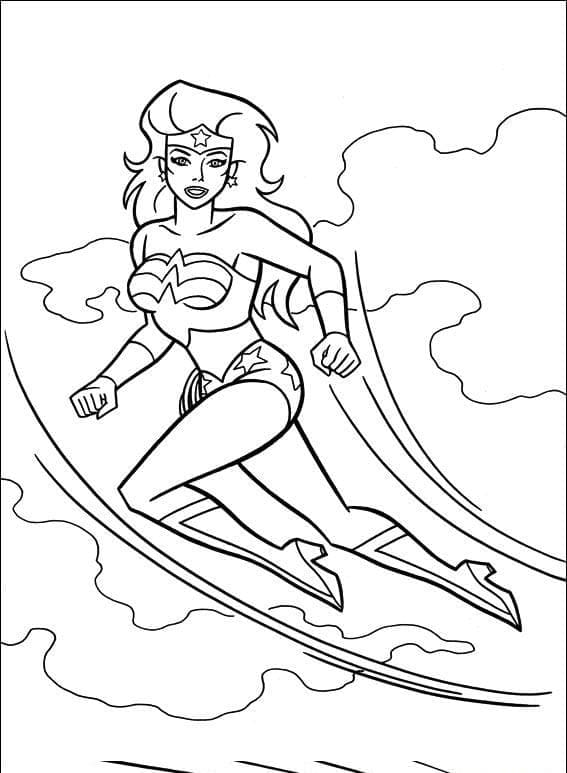 Wonder Woman’ı Ücretsiz Al Boyama Sayfası
