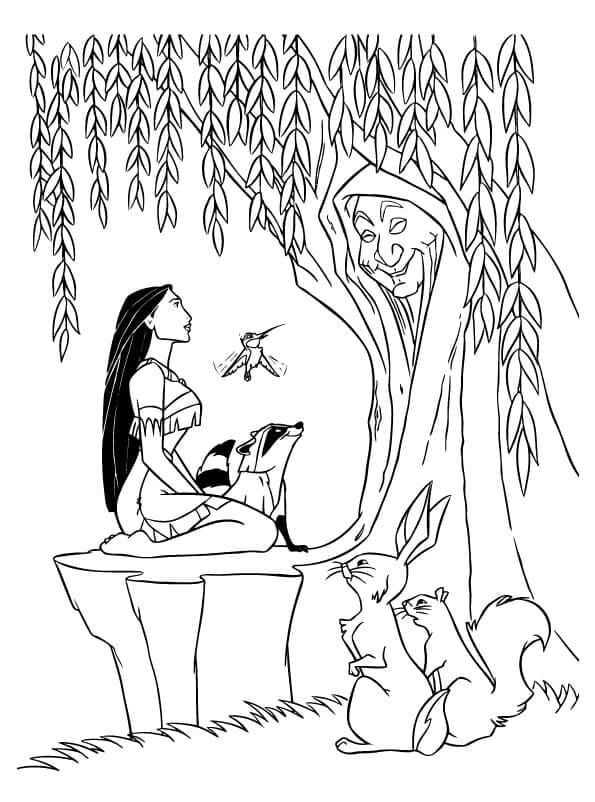 Yazdır Bedava Pocahontas Boyama Sayfası