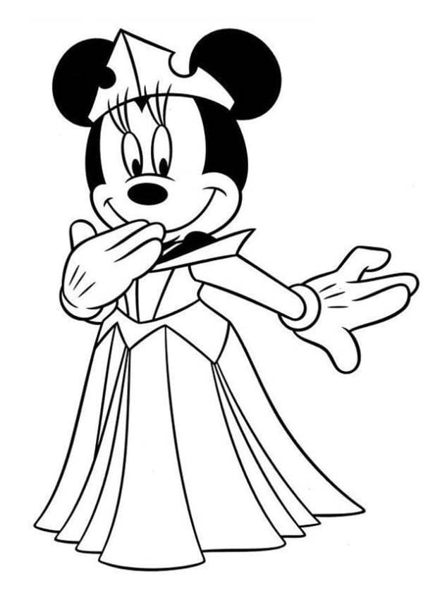 Yazdır Minnie Görseli Boyama Sayfası