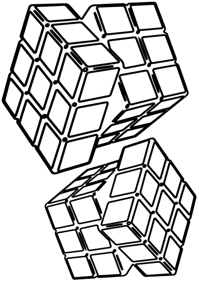 Yazdır Rubik Boyama Sayfası