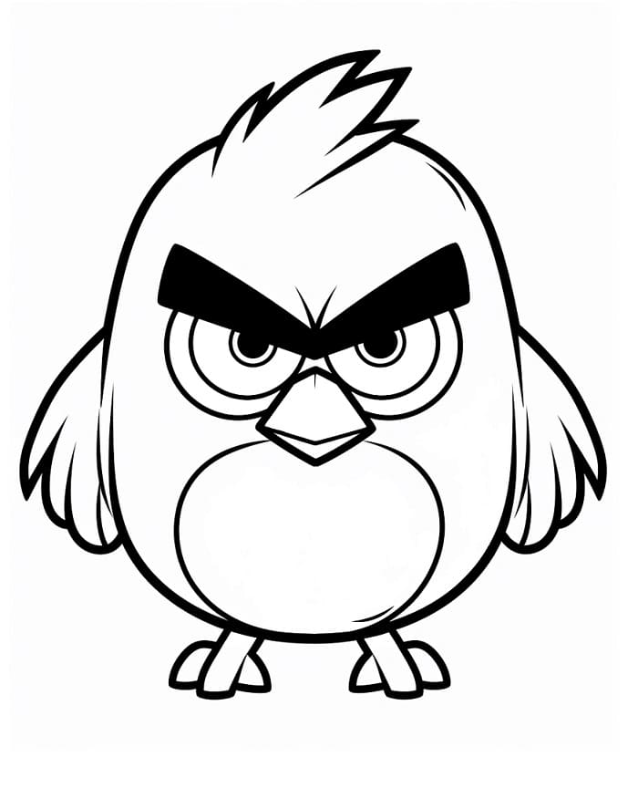 Yazdırılabilir Angry Birds Boyama Sayfası