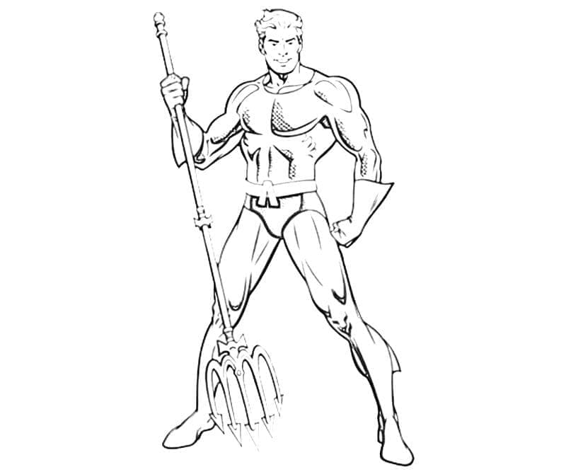 Yazdırılabilir Aquaman Boyama Sayfası