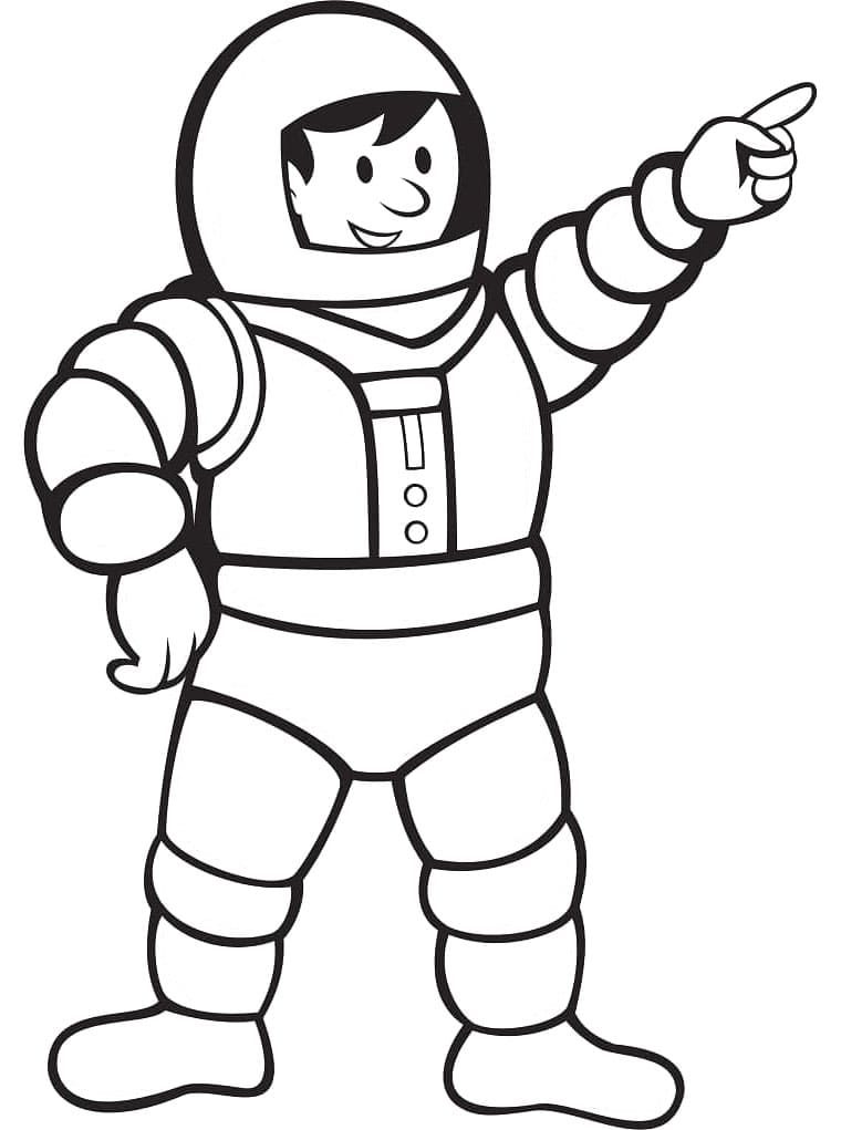 Yazdırılabilir Astronot Boyama Sayfası