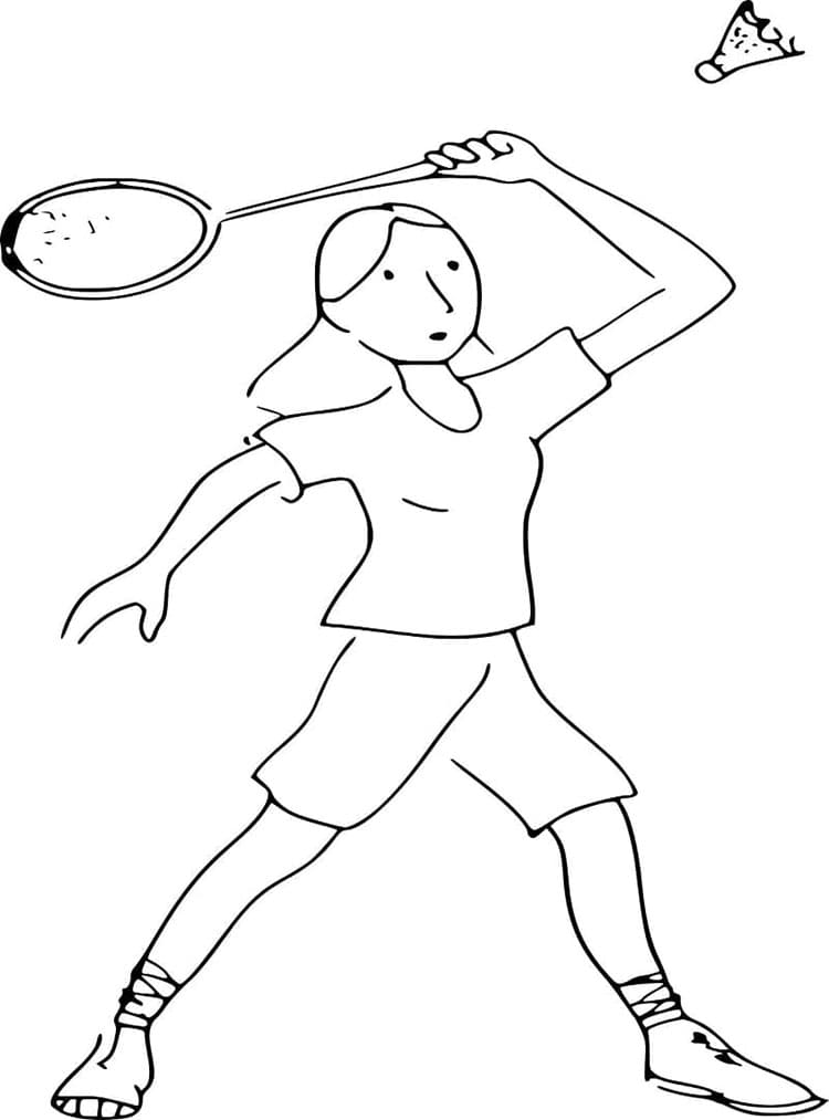 Yazdırılabilir Badminton Boyama Sayfası