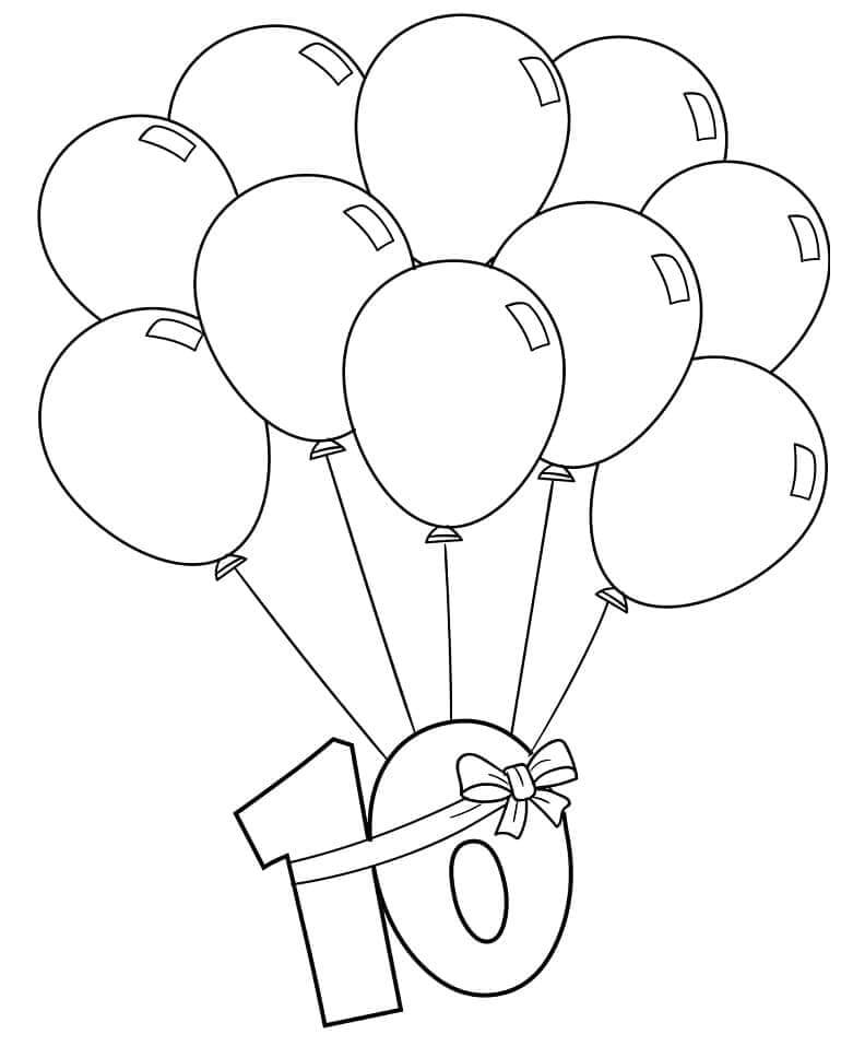 Yazdırılabilir Balon Bedava Boyama Sayfası