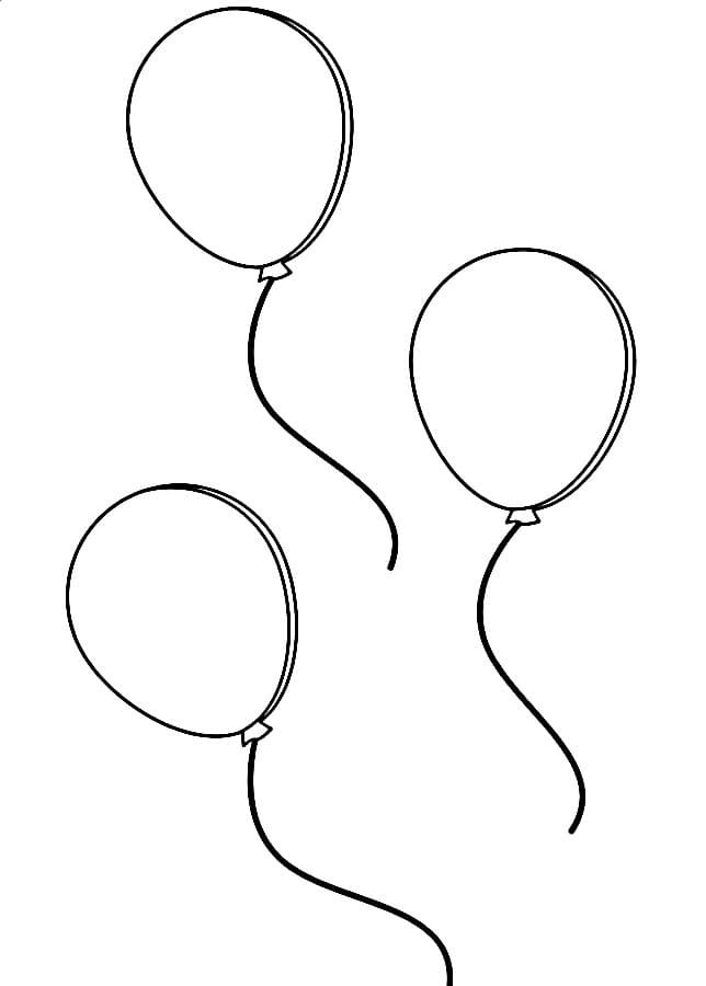 Yazdırılabilir Balon Boyama Sayfası