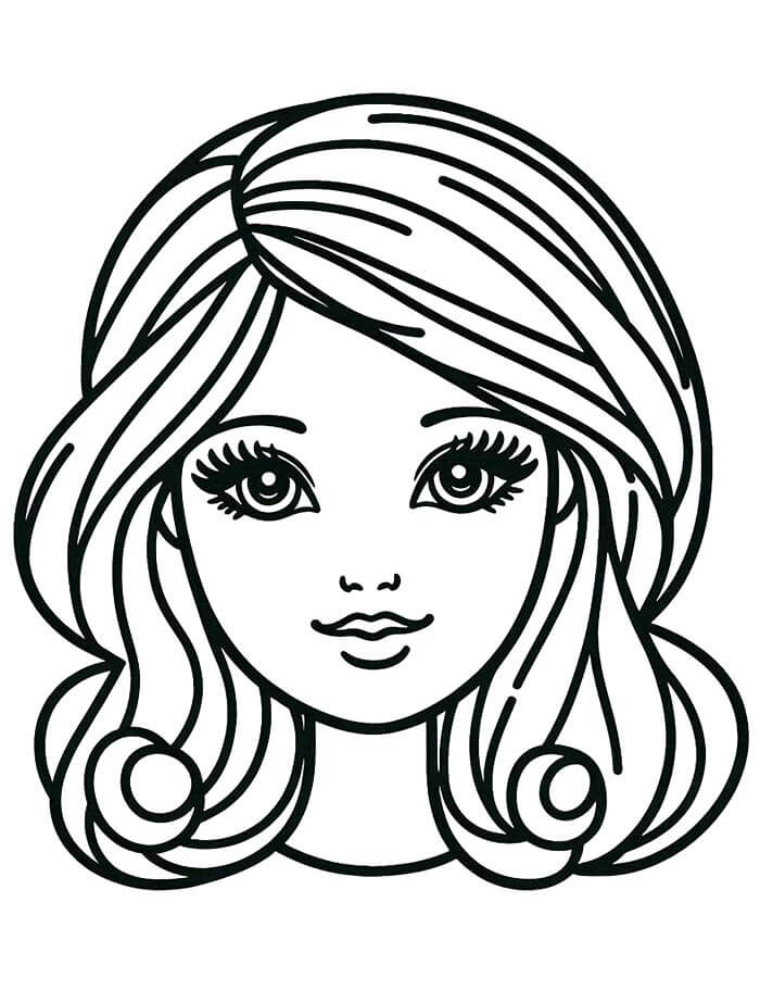 Yazdırılabilir Barbie bedava Boyama Sayfası