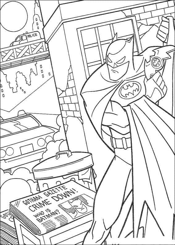 Yazdırılabilir Batman Boyama Sayfası